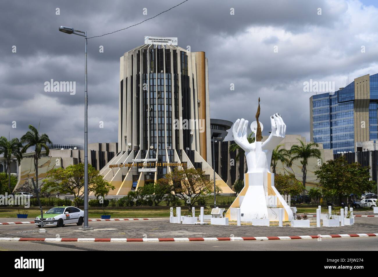 Gabun, Libreville, Innenstadt, Ministerium für Bergbau und Erdöl Stockfoto