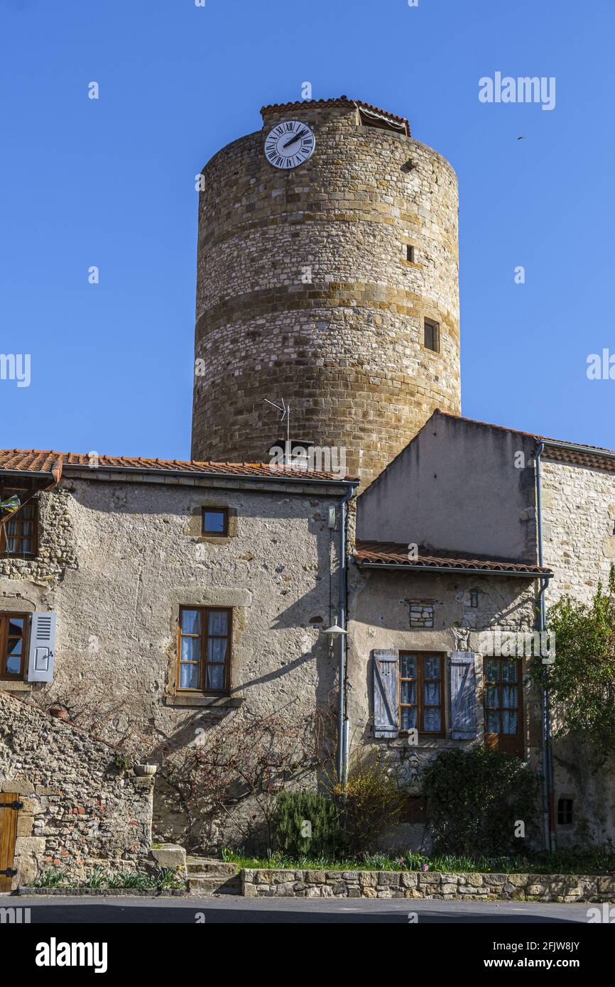 Frankreich, Puy de Dome, La Sauvetat, romanischer Kerker Stockfoto