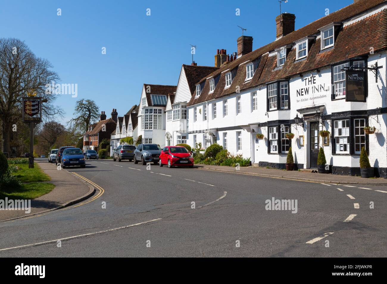 Winchelsea, deutsche Straße, kleinste Stadt Englands, High Weald, AONB, East Sussex, großbritannien Stockfoto