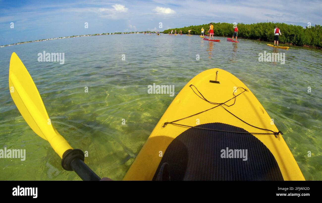 Paddeln in den Florida Keys. Stockfoto