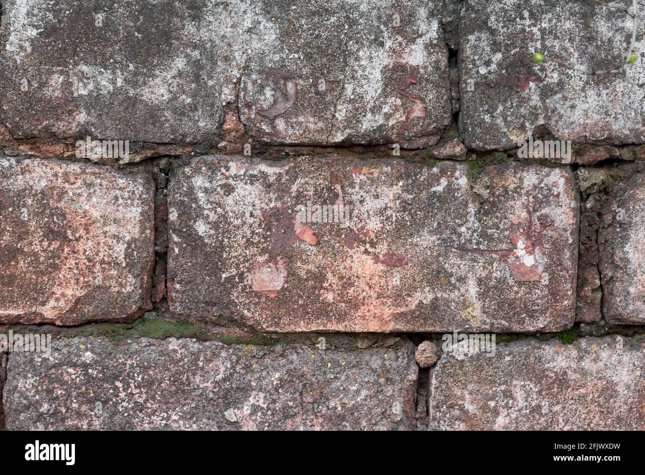 Muster alte Backsteinmauer Nahaufnahme Hintergrund Stockfoto