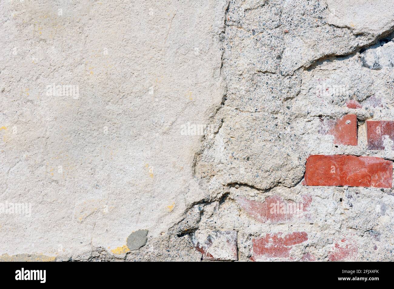 Nahaufnahme einer alten beschädigten Wand Stockfoto