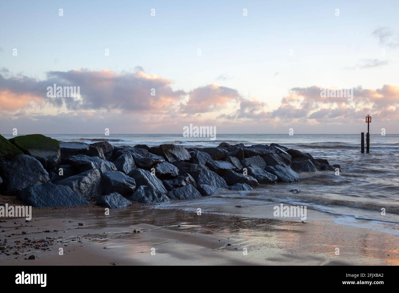 Sonnenaufgang am frühen Morgen in Southwold, Suffolk, England, Großbritannien Stockfoto