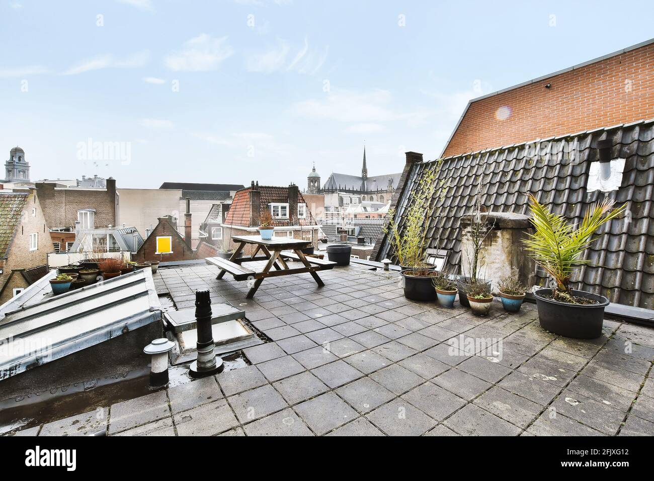 Elegante Dachterrasse Stockfoto