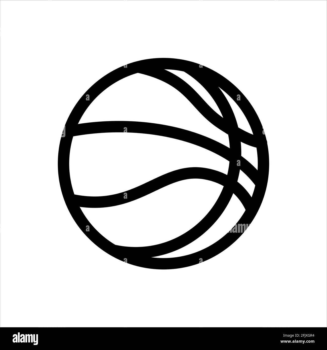 Basketball-Symbol flach isoliert auf weißem Hintergrund. Für den Einsatz im Webdesign, in Anwendungen, Software und beim Drucken. Vektorgrafik. Stock Vektor