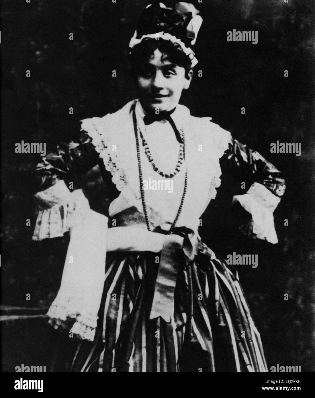1885 ca., ITALIEN : die berühmteste italienische Schauspielerin ELEONORA DUSE ( 1858 - 1924 ) in LA LOCANDIERA von Carlo Goldoni , Vertr. Des italienischen Dichters GABRIELE D'ANNUNZIO - THEATER - TEATRO - DANNUNZIO - D' ANNUNZIO - divina - attrice teatrale ---- Archivio GBB Stockfoto