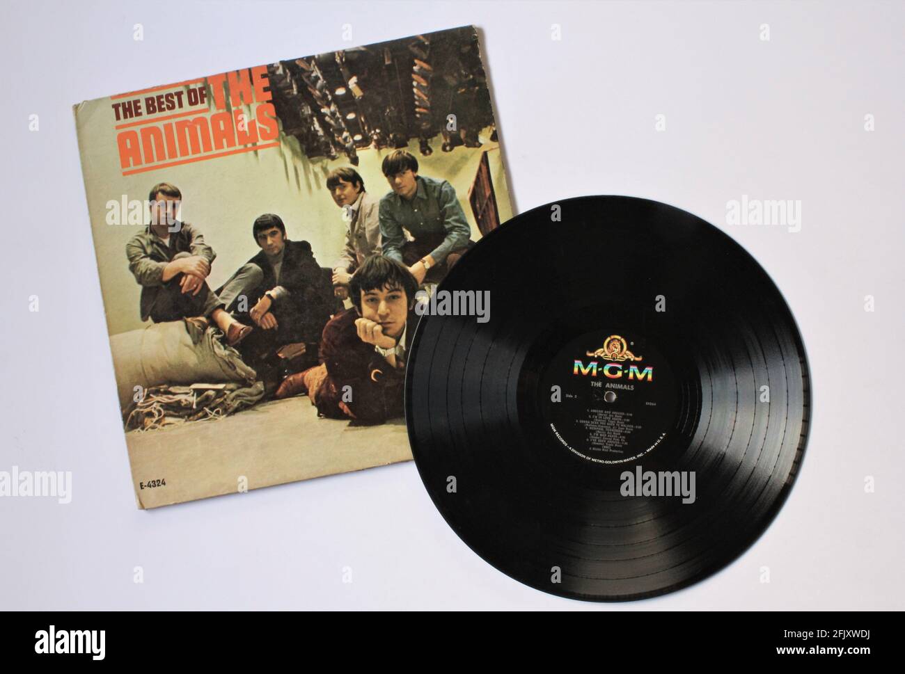 Blues-Rock-Band, The Animals, Musikalbum auf Vinyl-Schallplatte. Titel: Das Beste der Tiere Stockfoto