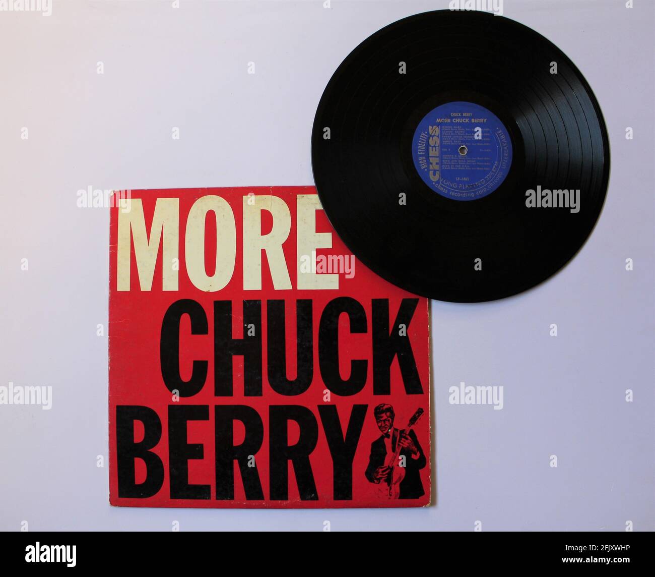 Rock and Roll, Rhythm and Blues-Künstler, Chuck Berry Musikalbum auf Vinyl-Schallplatte. Titel: Mehr Chuck Berry, Cover der 2. Auflage Stockfoto