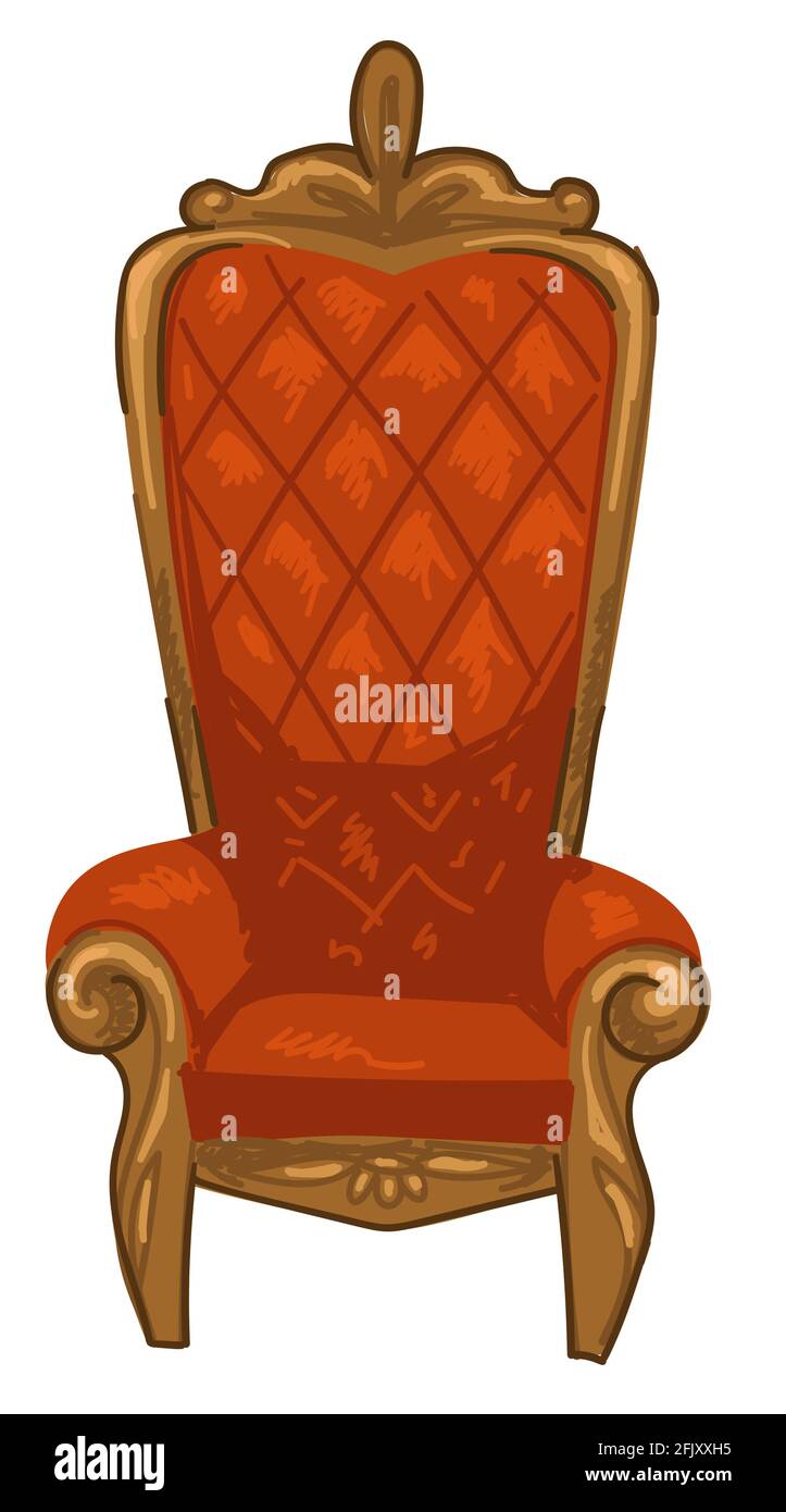 Retro-Möbel, weicher, bequemer Stuhl aus der viktorianischen Zeit  Stock-Vektorgrafik - Alamy