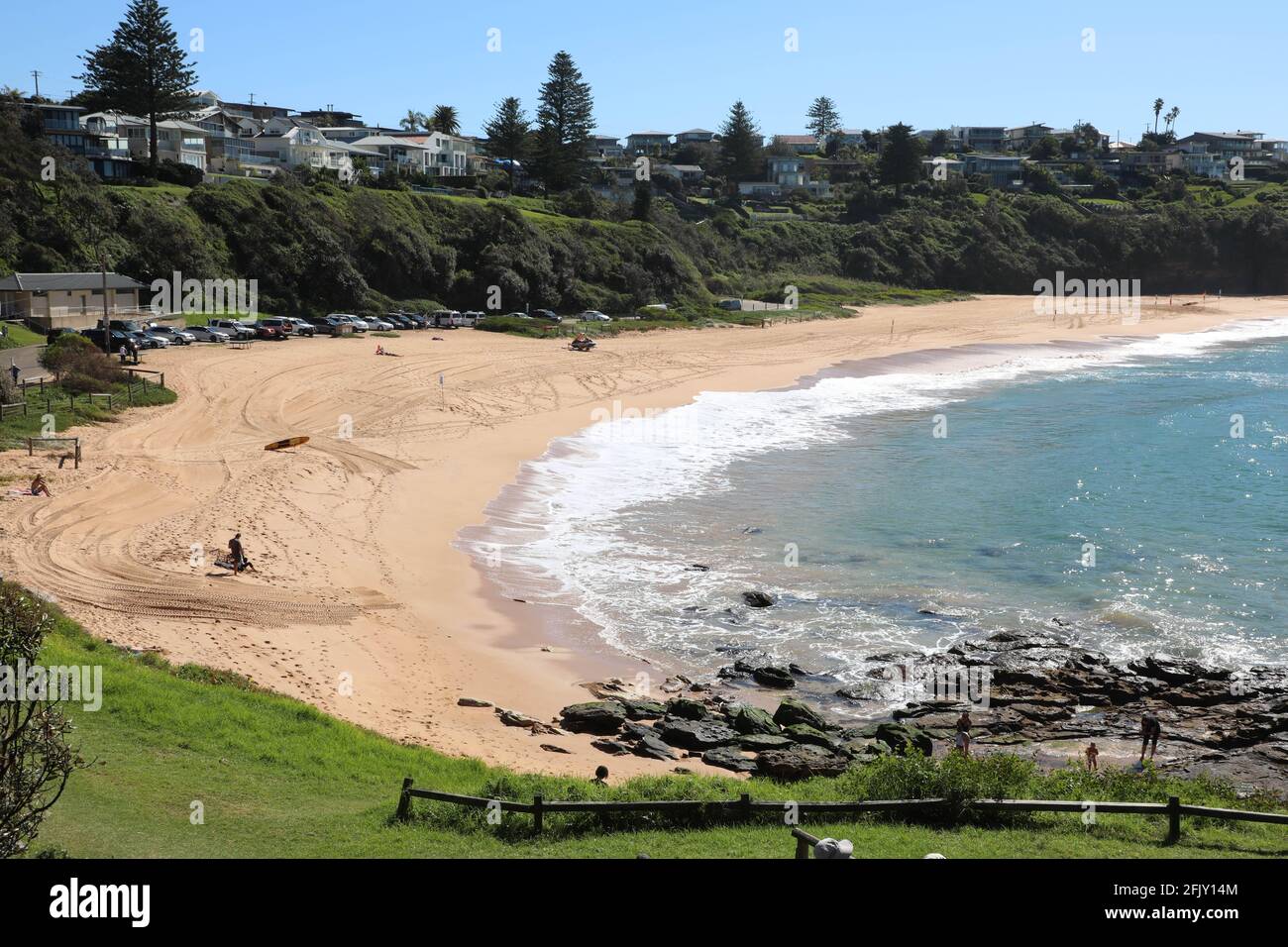 Warriewood Beach, Sydney, NSW, Australien Stockfoto