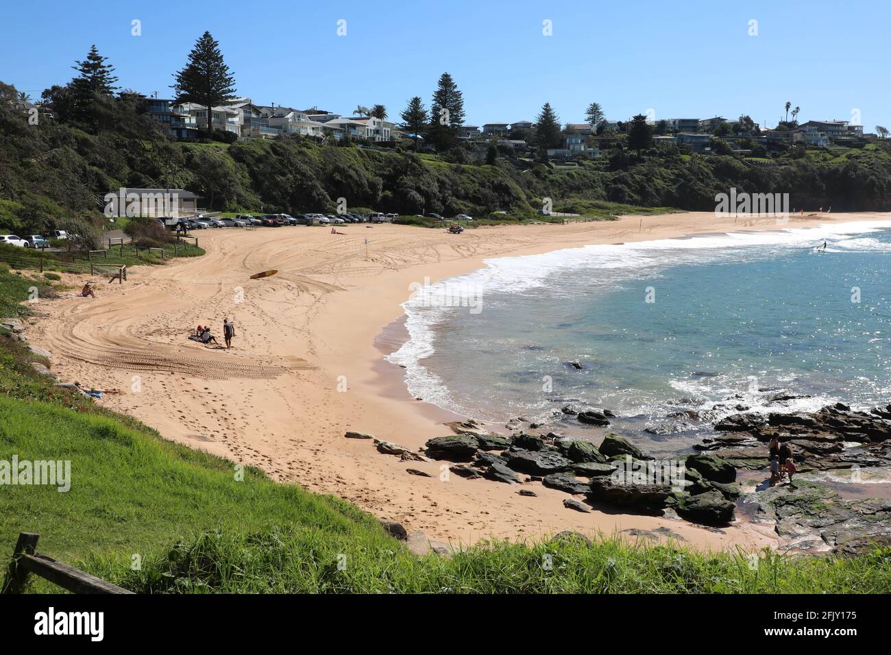 Warriewood Beach, Sydney, NSW, Australien Stockfoto