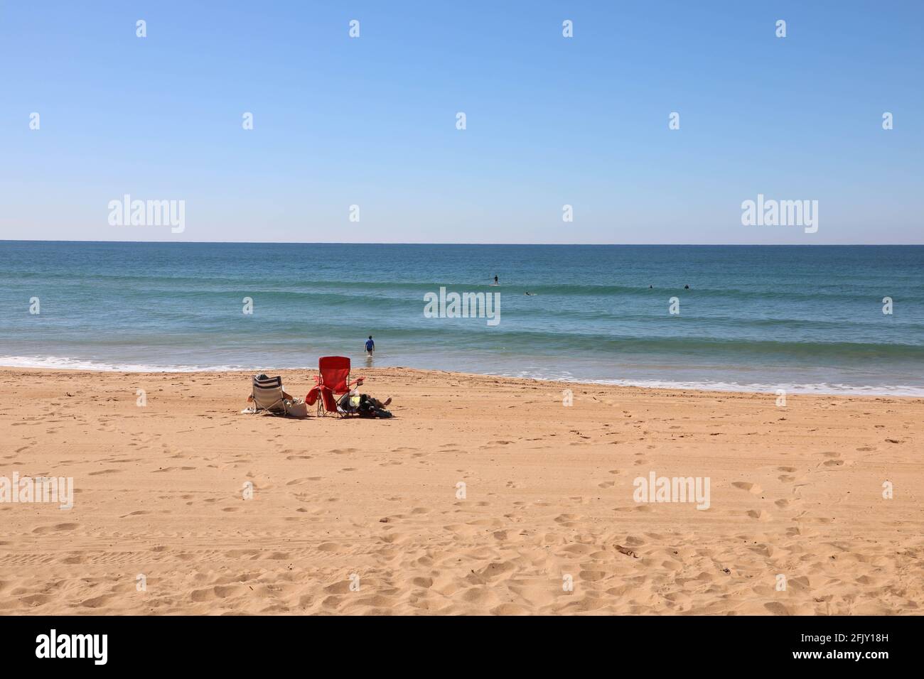 Warriewood Beach, Sydney, NSW, Australien Stockfoto