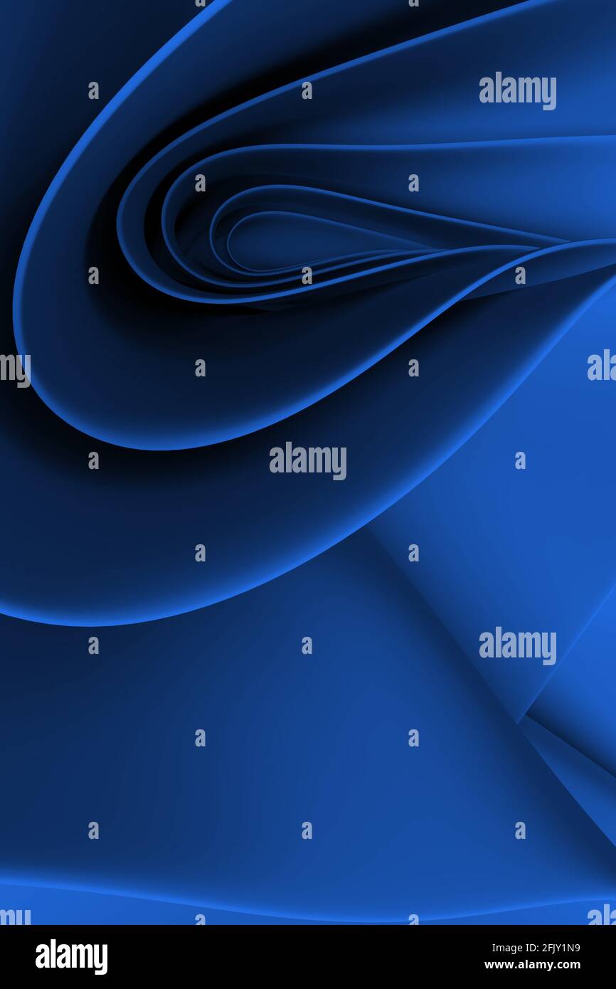 Abstrakter Hintergrund von welligen Formen. 3d-Rendering Stockfoto