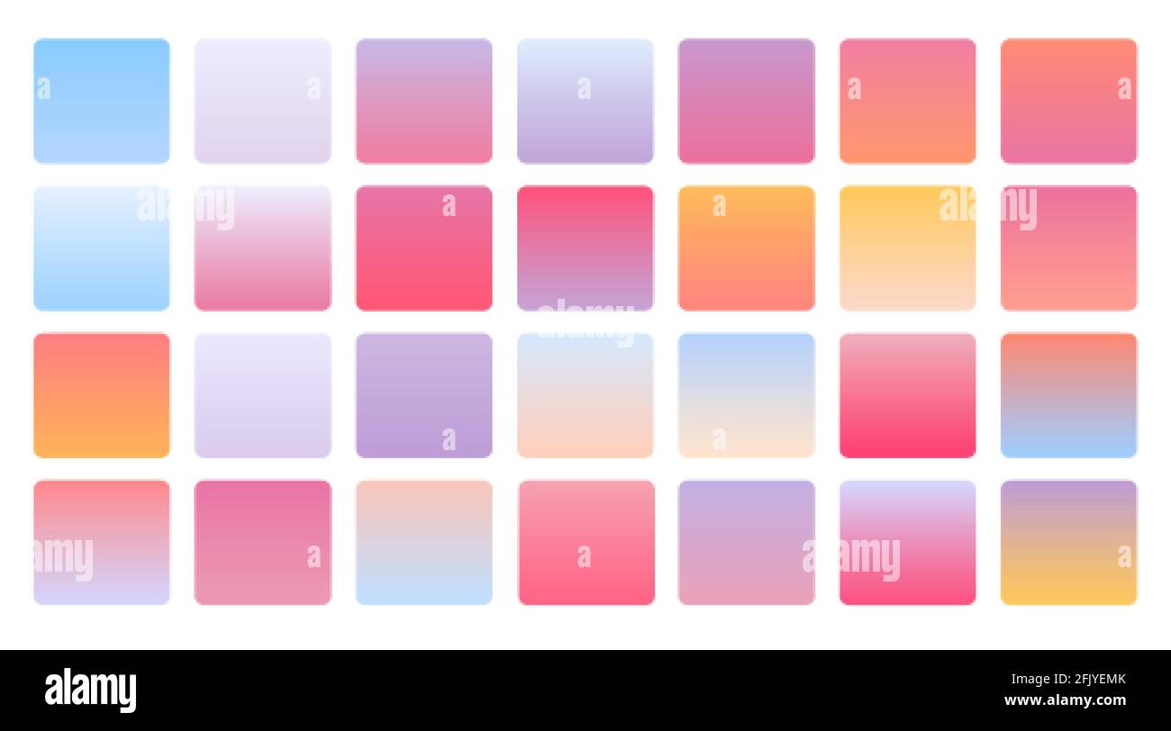 Weiche Pastell Farbverläufe Kombination Mega Set Stock-Vektorgrafik - Alamy