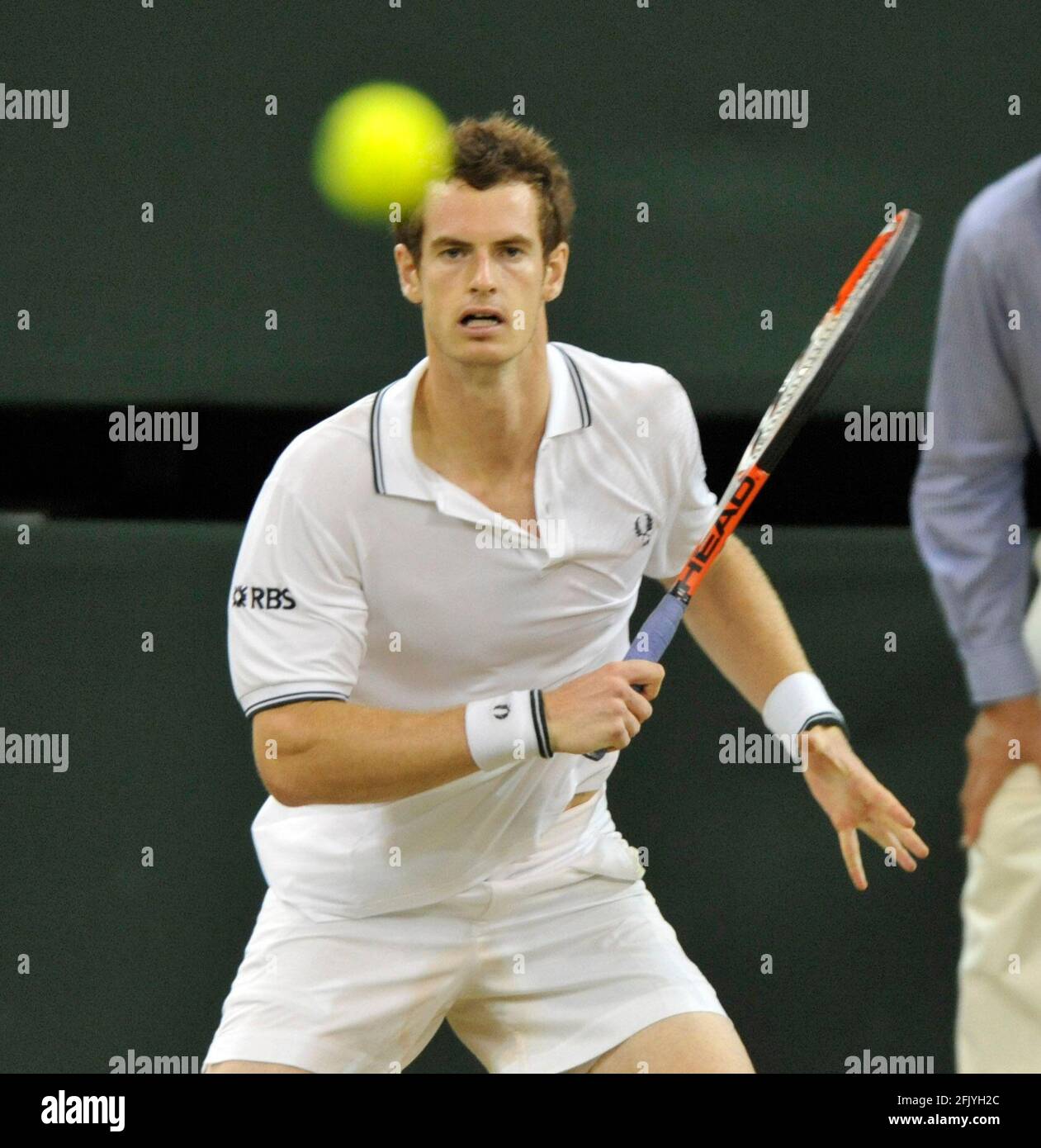 WIMBLEDON 2009 7th TAGE. 29/6/09. ANDY MURRAY V. STANISLAS WAWRINKA. BILD DAVID ASHDOWN Stockfoto