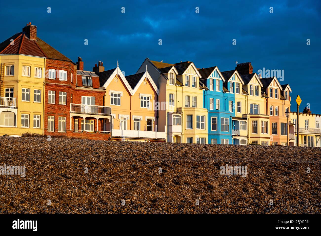 Immobilien am Meer Aldeburgh Suffolk UK Stockfoto