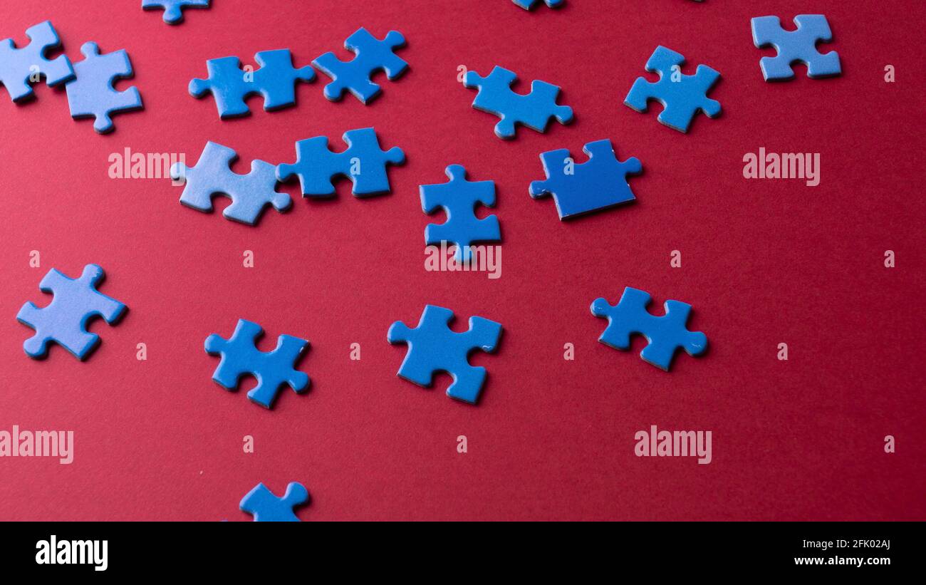 Blaue Rätsel, Texturen und Hintergrund Stockfoto