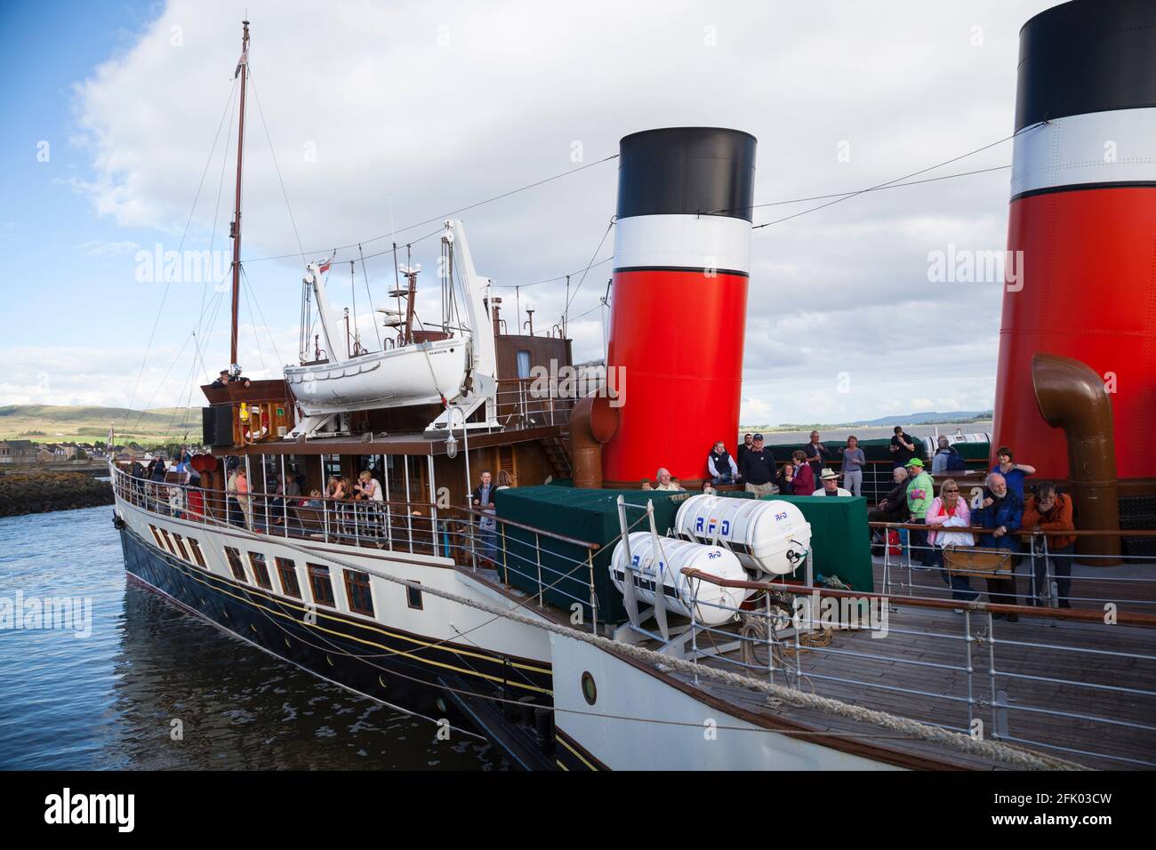 Paddeldampfer Waverley auf dem River Clyde in Helensburgh, Schottland Stockfoto