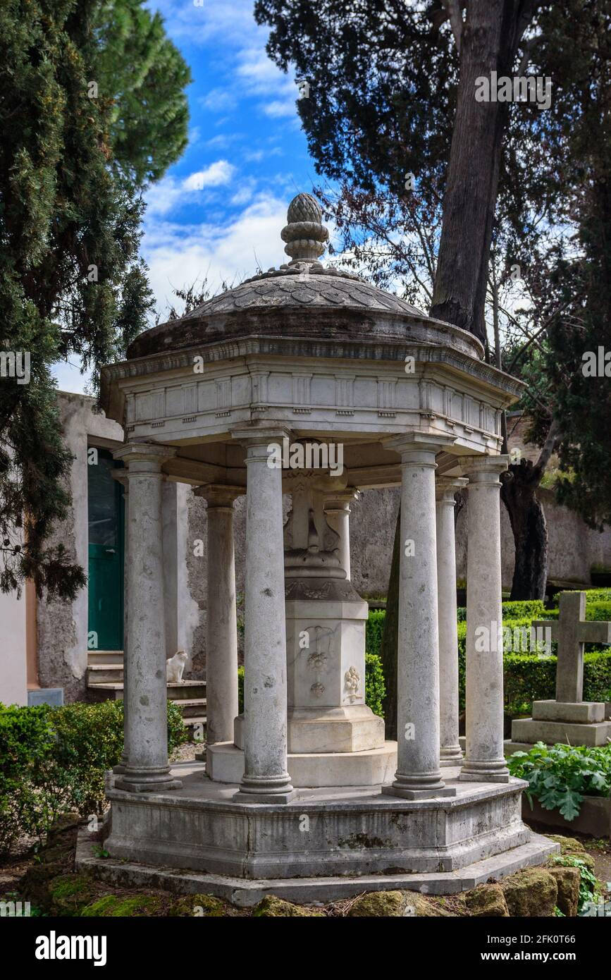 Cimitero Acattolico, nicht-katholischer Friedhof von Rom, auch Cimitero dei Protestanti Protestant Cemetery oder Cimitero degli Inglesi Engländer C genannt Stockfoto