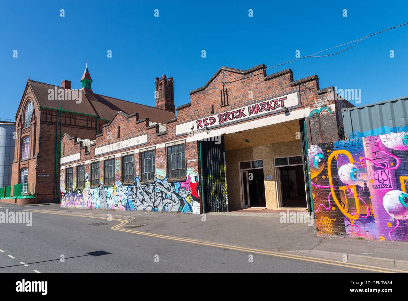 Der Red Brick Market in der Floodgate Street in Digbeth, Birmingham, ist ein Hallenmarkt mit Ständen für unabhängige Händler Stockfoto