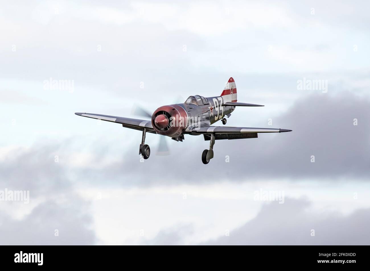 Russische Nachbildung von Lavochkin La-7 Jagdflugzeugen aus dem 2. Weltkrieg Stockfoto