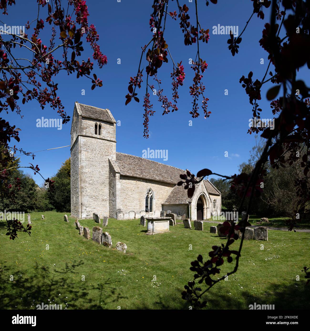 St Andrews Church, Eastleach, Cotswolds, Gloucestershire, England, Vereinigtes Königreich, Europa Stockfoto