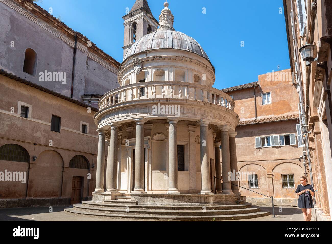 Tempietto di San Pietro in Montorio, Tempel Tempietto del Bramante, Gianicolo, Trastevere, Rom, Latium, Italien, Europa Stockfoto