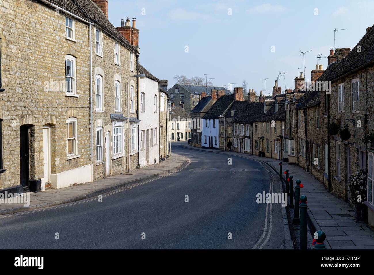 Die malerische High Street von Malmesbury Stockfoto