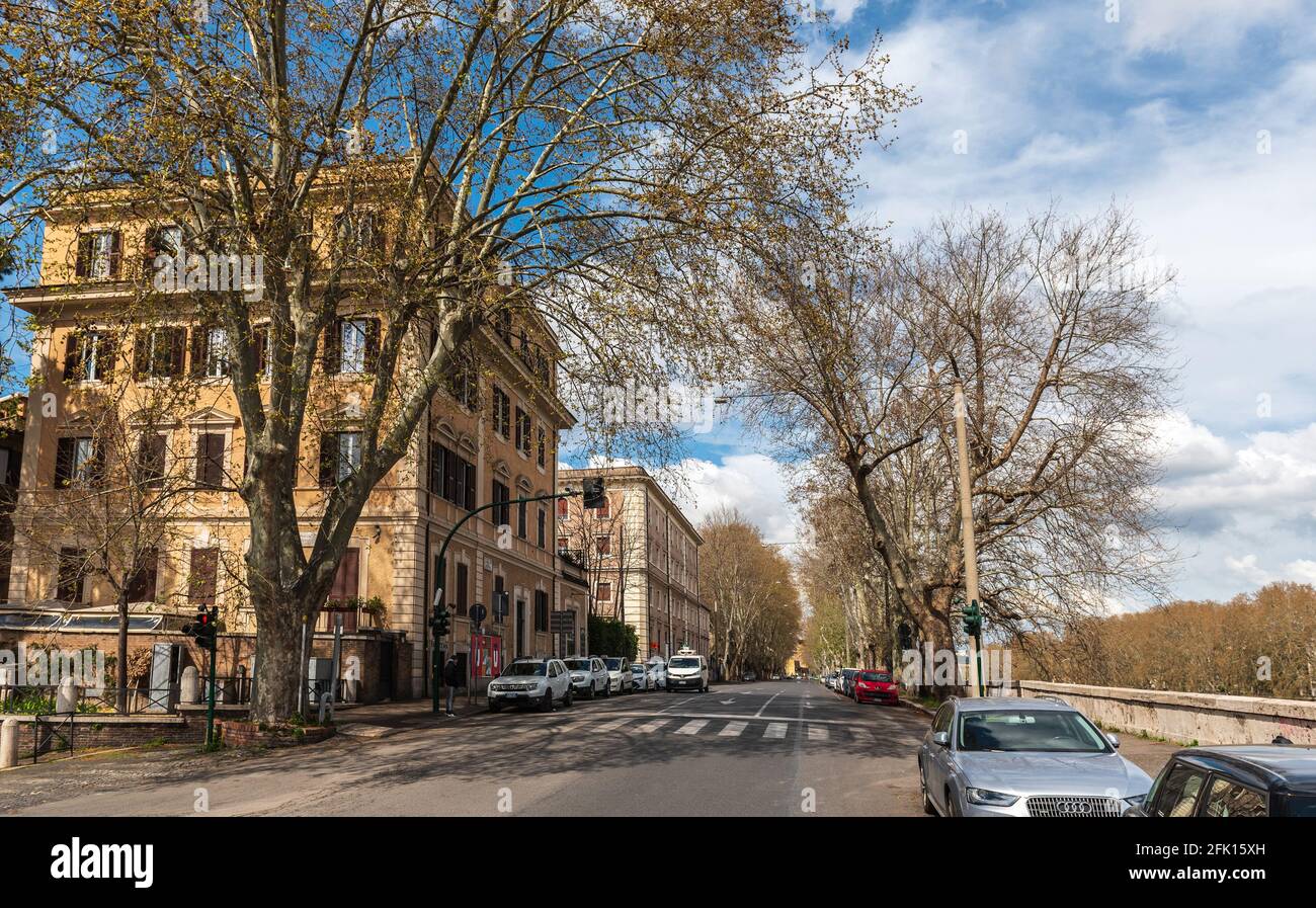 Lungo Tevere della Farnesina, Rom, Latium, Italien, Europa Stockfoto