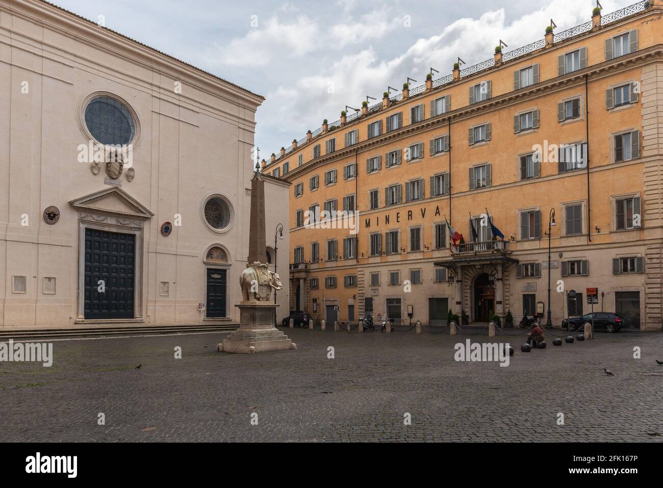 Piazza Minerva, Roma, Latium, Italien, Europa Stockfoto