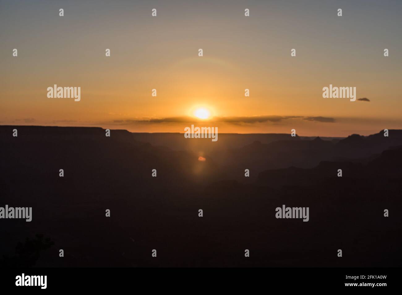 Sonnenuntergang am Grand Canyon Stockfoto