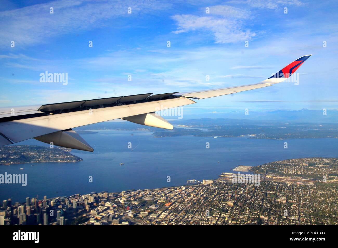 Luftaufnahme von Seattle City USA Stockfoto