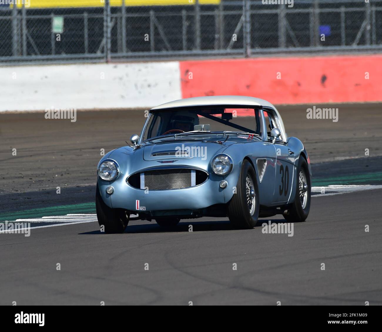 Matthew Moore, Austin Healey 3000, FISCar Historic 50s, Hawthorn Trophy Cars, Hawthorn International und Tom Cole Trophies Rennen für den Sports RAC der 1950er Jahre Stockfoto