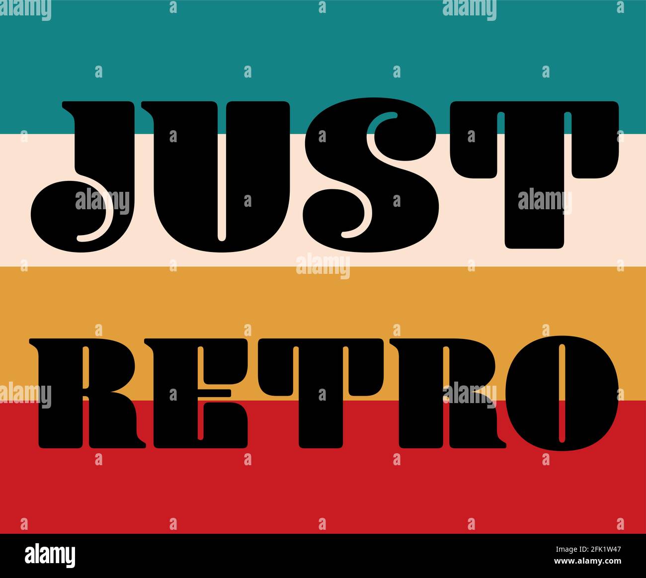 Just Retro Vector Design mit Farbkontrollstreifen aus den 60er Jahren Stock Vektor