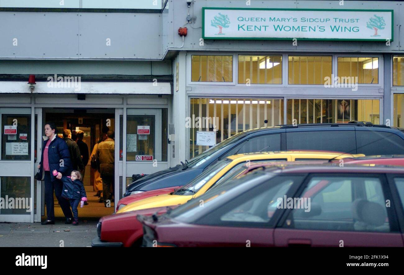 DIE KÖNIGIN MARY'S KRANKENHAUS IN SIDCUP,30/1/02 PILSTON Stockfoto