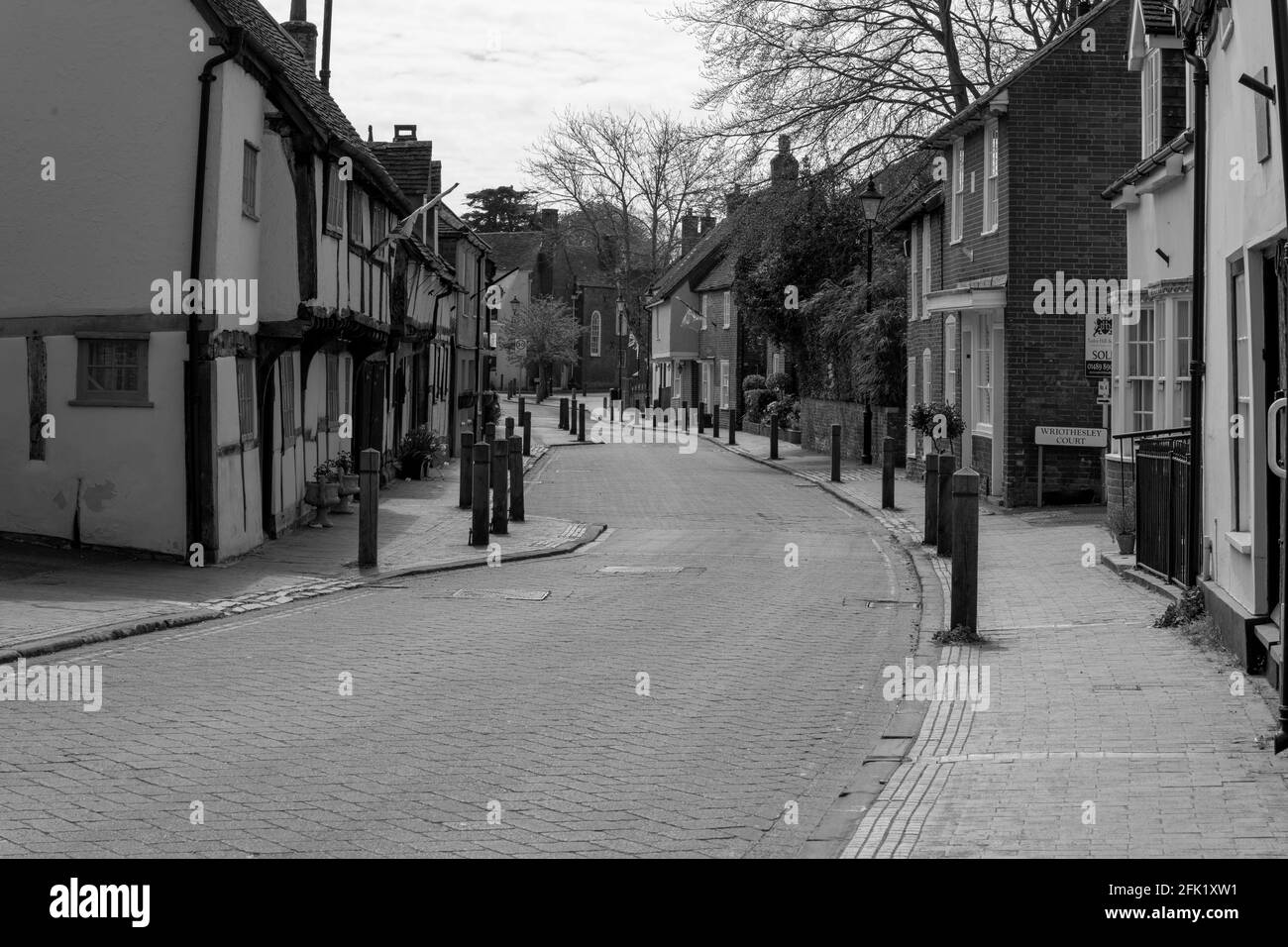 Wohnungen in South Street, Titchfield ein historisches Dorf in Hampshire in der Nähe von Fareham, Hampshire, England, Großbritannien Stockfoto