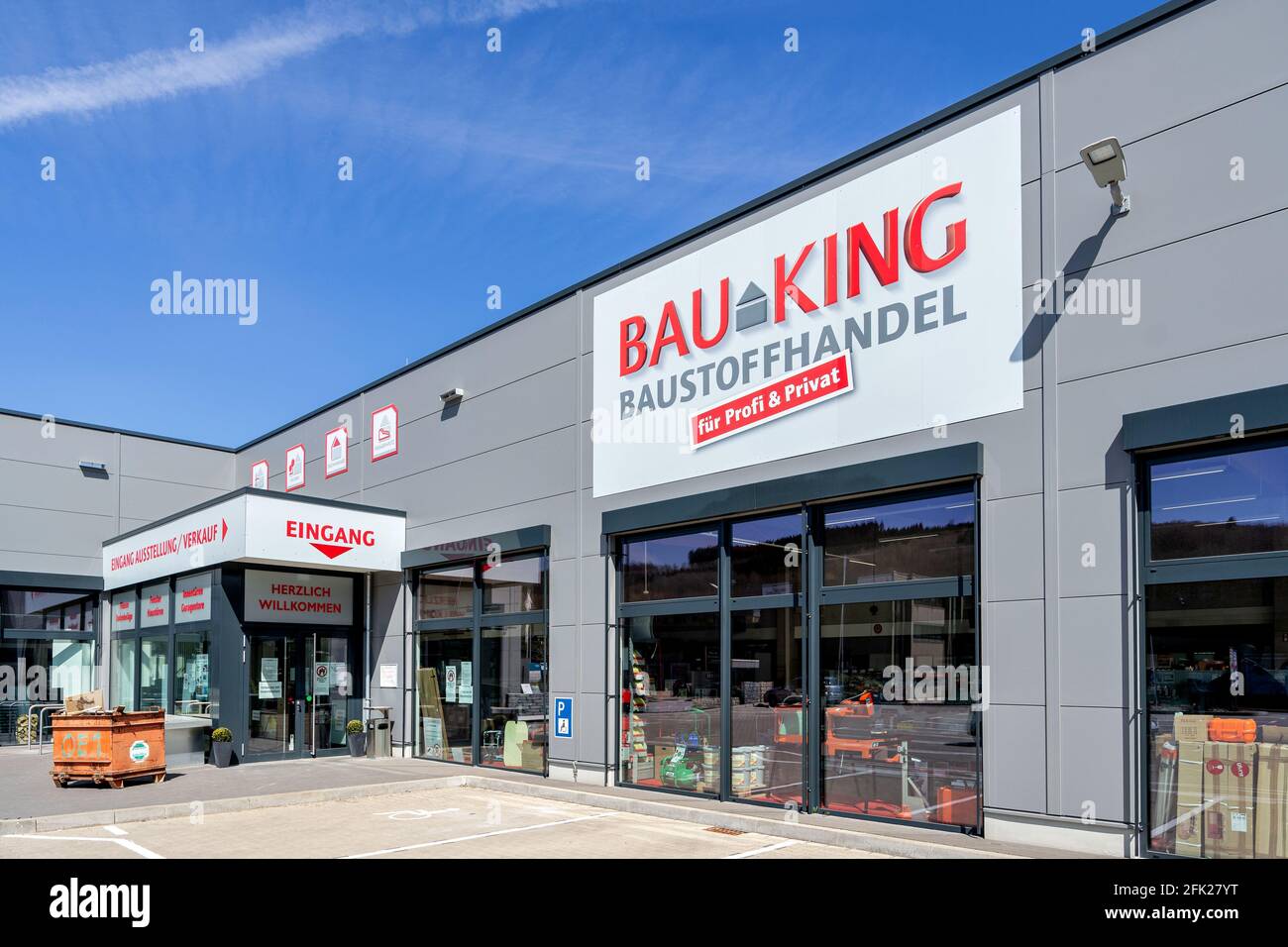 BAUKING-Baumarkt in Olpe, Deutschland. Stockfoto