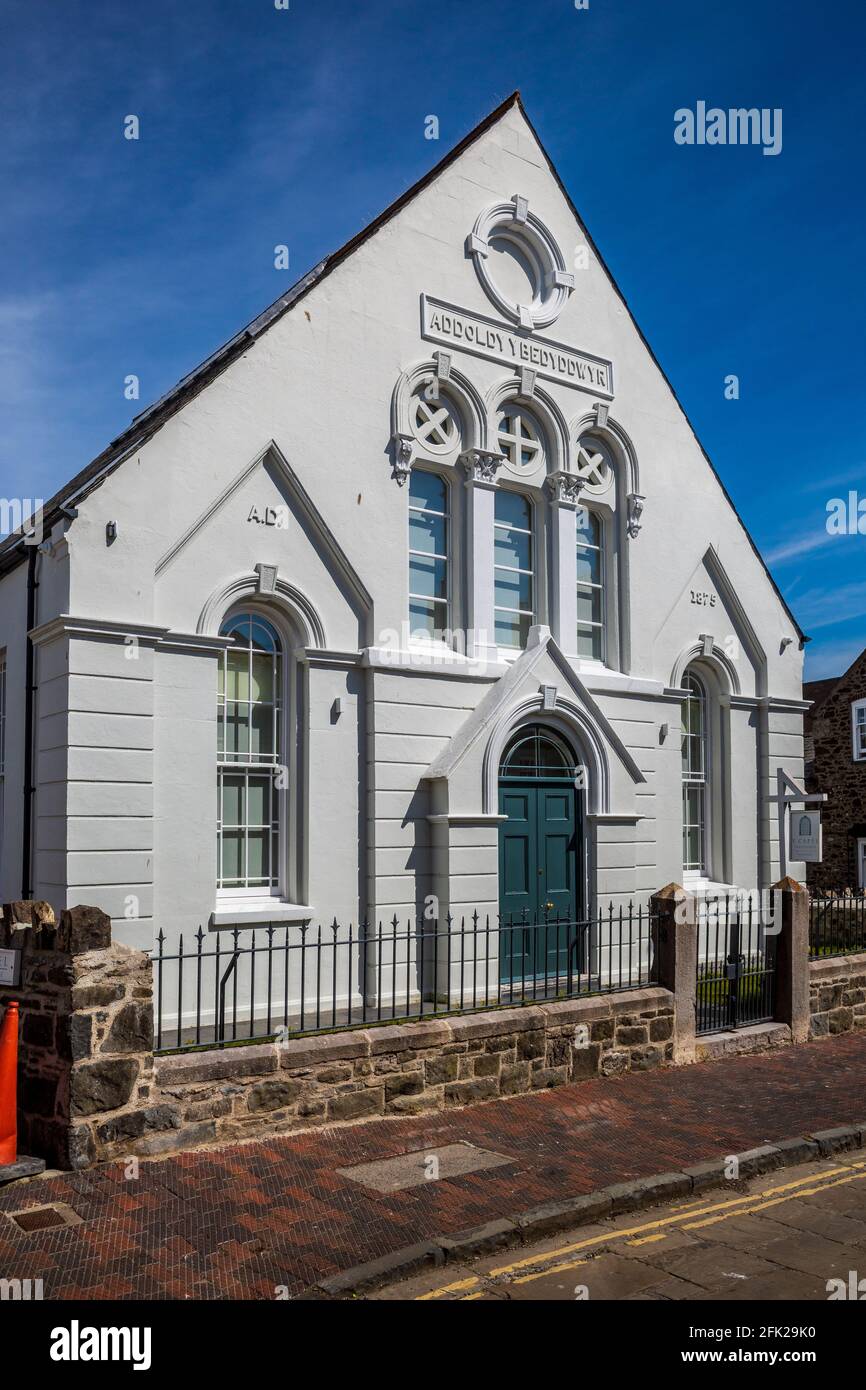 The Chapel oder Y Capel Guest House Conwy North Wales - eine ehemalige Baptist Chapel, die für den Erskine Arms Conwy in ein luxuriöses Gästehaus mit 11 Schlafzimmern umgewandelt wurde. Stockfoto