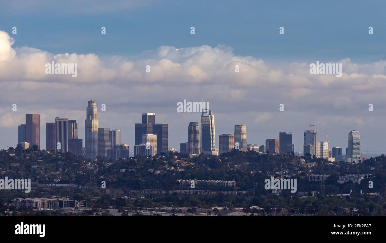 Skyline von Los Angeles 2021 Stockfoto