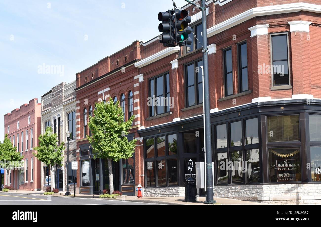 Hauptstraße Kleinstadt USA Stockfoto