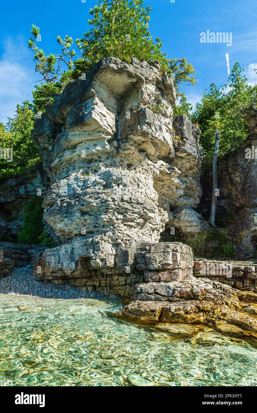 Indian Head Cove Bruce Peninsula Georgian Bay Tobermory Ontario Kanada Im Sommer Stockfoto