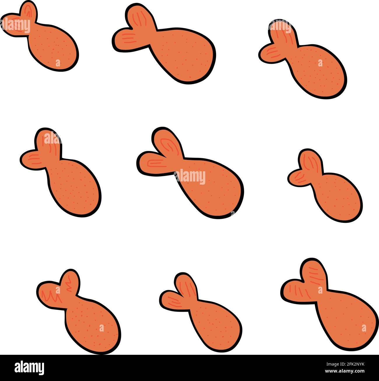 Vektor-Illustration des abstrakten Hintergrunds des Schwarm von Fischen Stock Vektor