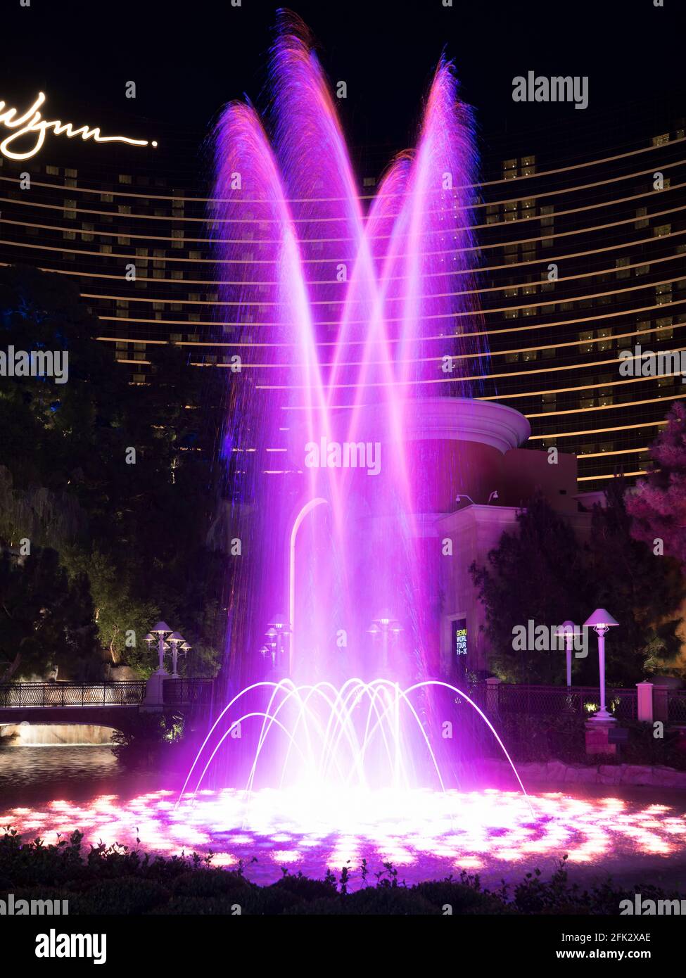 Wynn Dancing Fountain, Las Vegas, NV Stockfoto