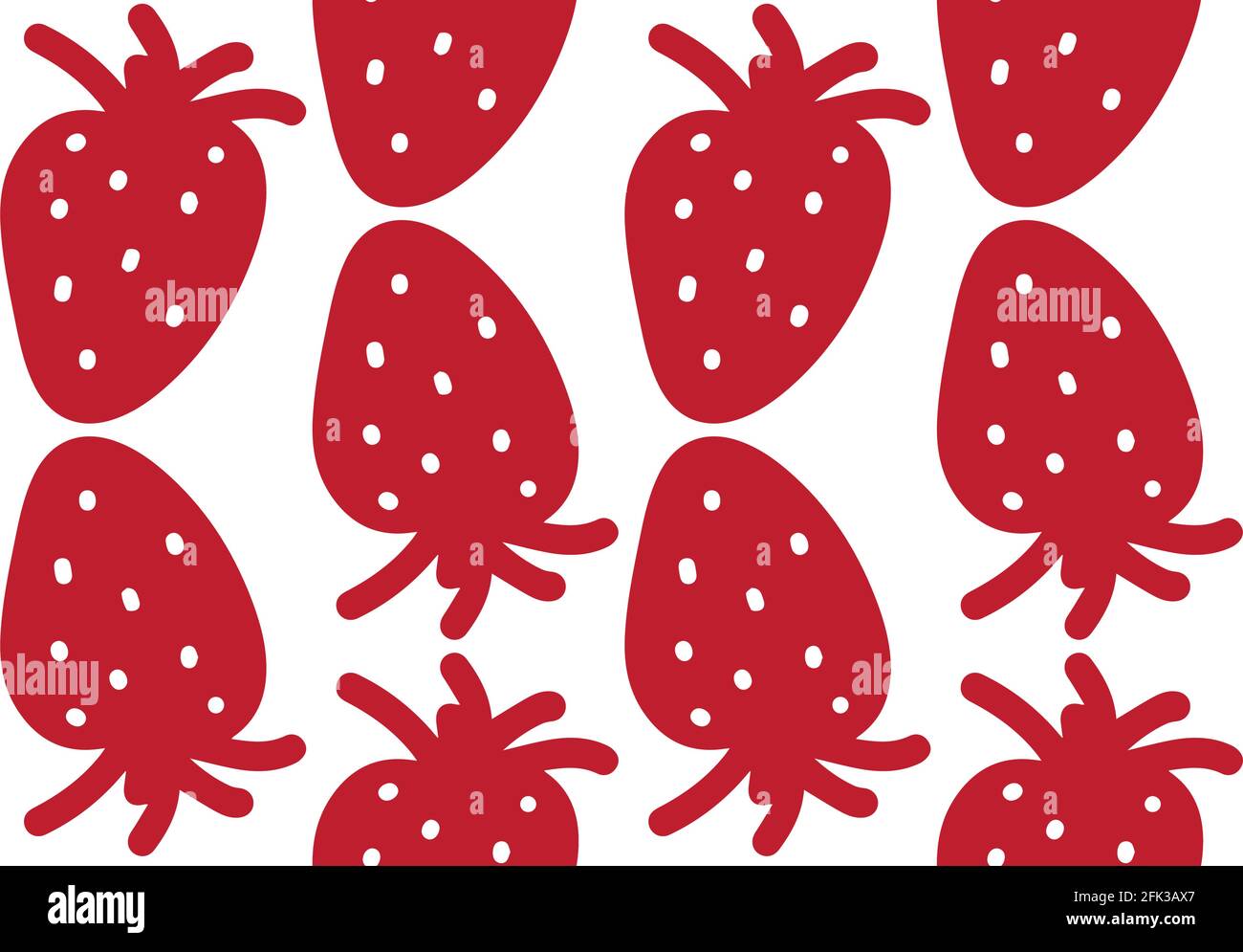 Nahtloses Muster aus Aquarell-Erdbeeren - Vektorgrafik. Stock Vektor