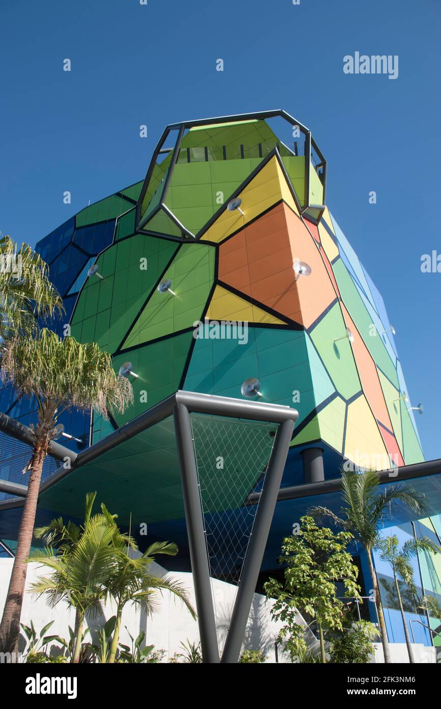 Neue Kunstgalerie im HOTA (Home of the Arts), Gold Coast City, Queensland, Australien. Atemberaubende Architektur, geöffnet am 8. Mai 2021. Stockfoto