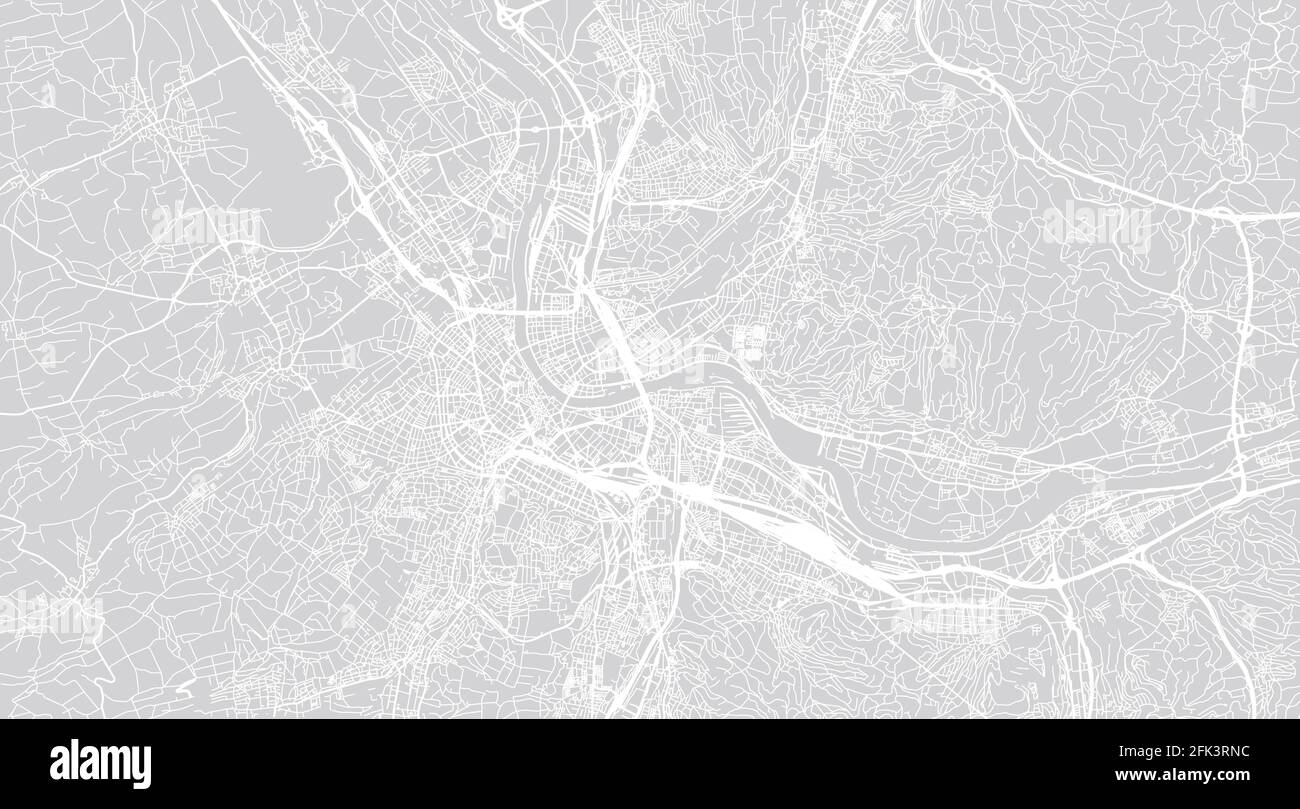 Städtischer Vektor Stadtplan von Basel, Schweiz, Europa Stock Vektor