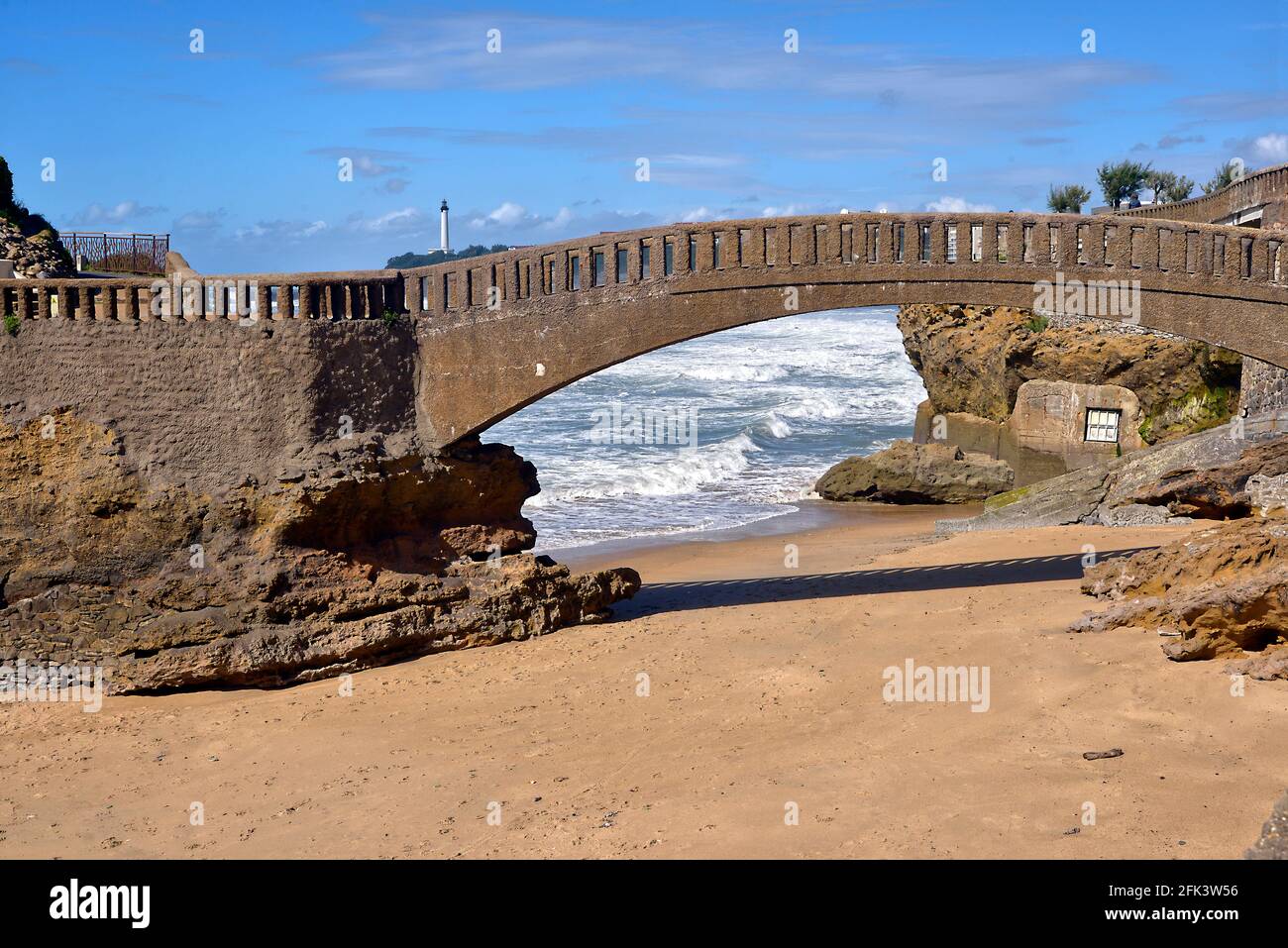 Kleine Brücke von Basta in Biiarritz, einer Gemeinde im Département Pyrénées-Atlantiques im Südwesten Frankreichs Stockfoto