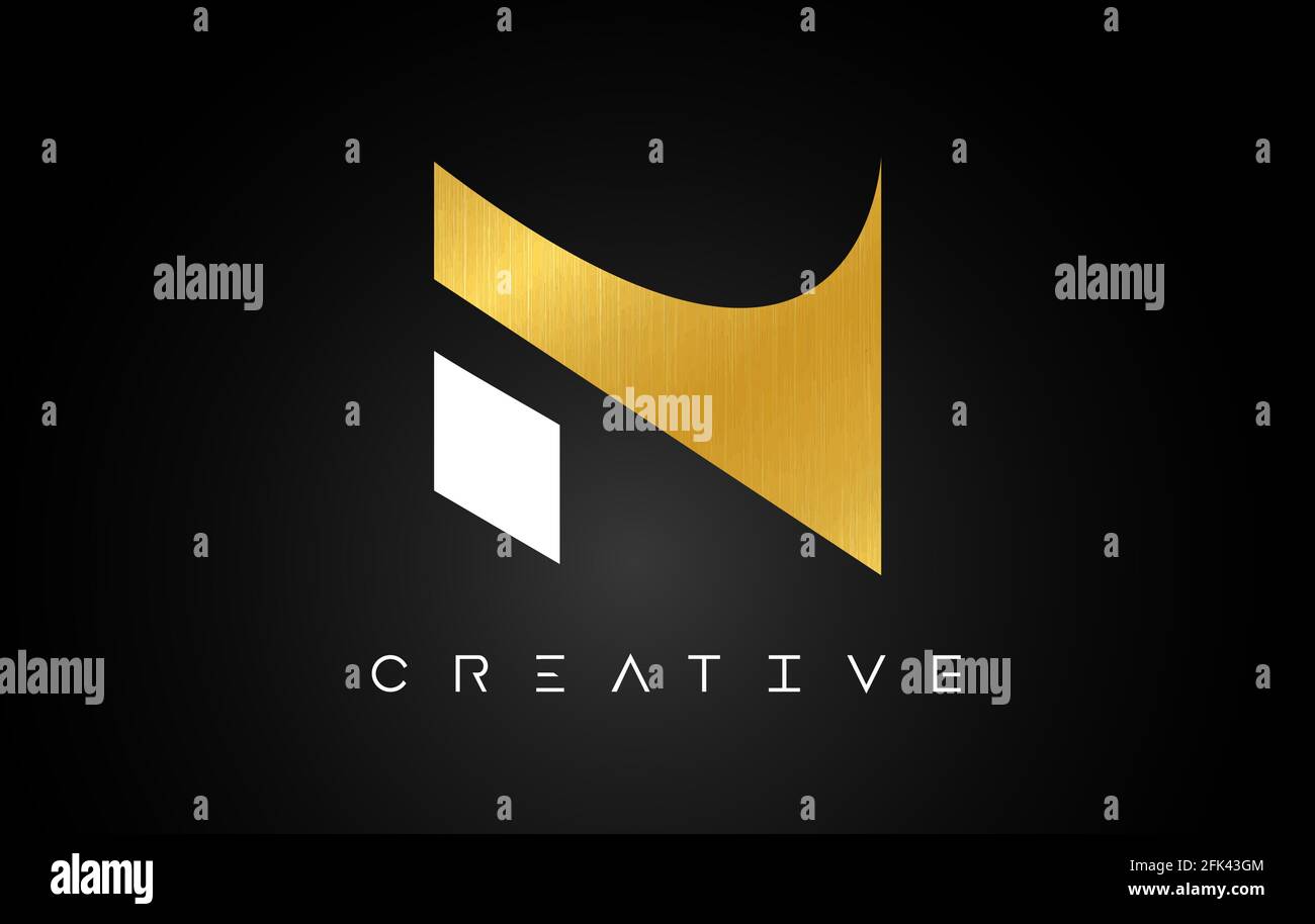 N Goldener Buchstabe Logo Mit Kreativem Modernem Look Und Goldtextur Metal Gold N Icon Idee Mit Trendigem Look Stock Vektorgrafik Alamy