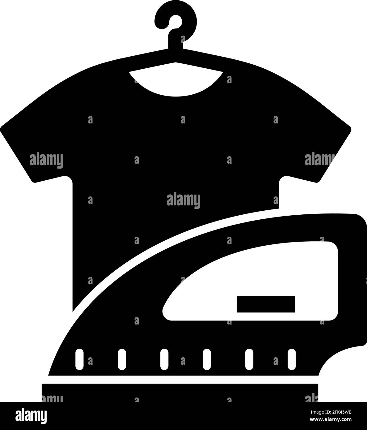 Schwarzes Glyphensymbol für Wäsche Stock Vektor