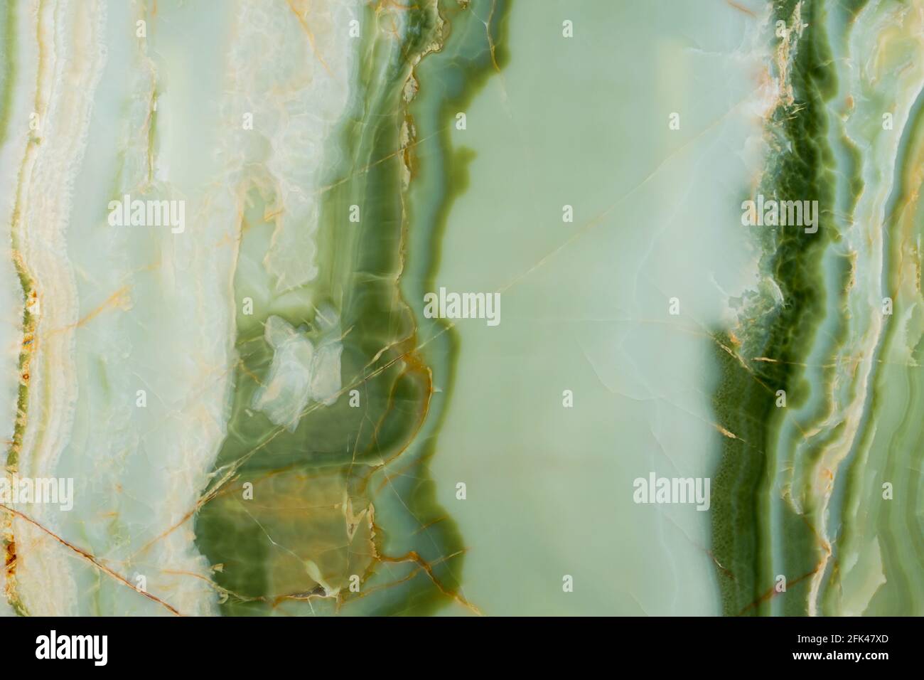 Schöne grüne Onyx-Textur mit kontrastreicher Oberfläche. Stockfoto